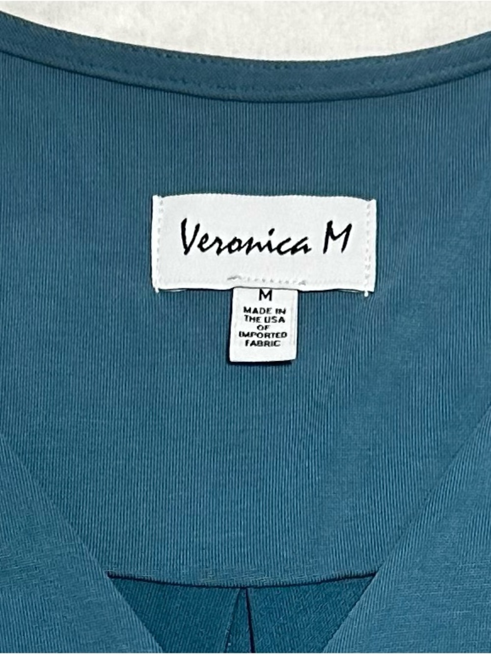 VERONICA M Sleeveless Wrap Tank Top Teal, Medium - Picture 2 of 6